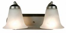  3502 BN - Rusty Collection 2-Light, Glass Bell Shades Vanity Wall Light